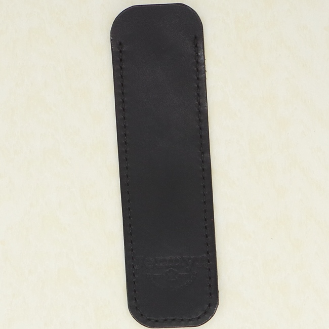 Jermyn Street Leather handmade slip pen case - black