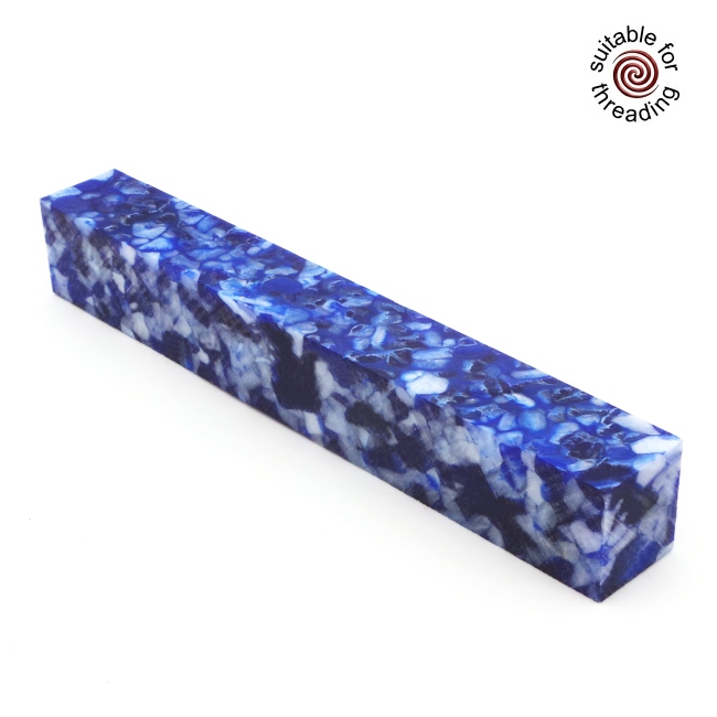 Kinrinite Blue Crackle pen blank